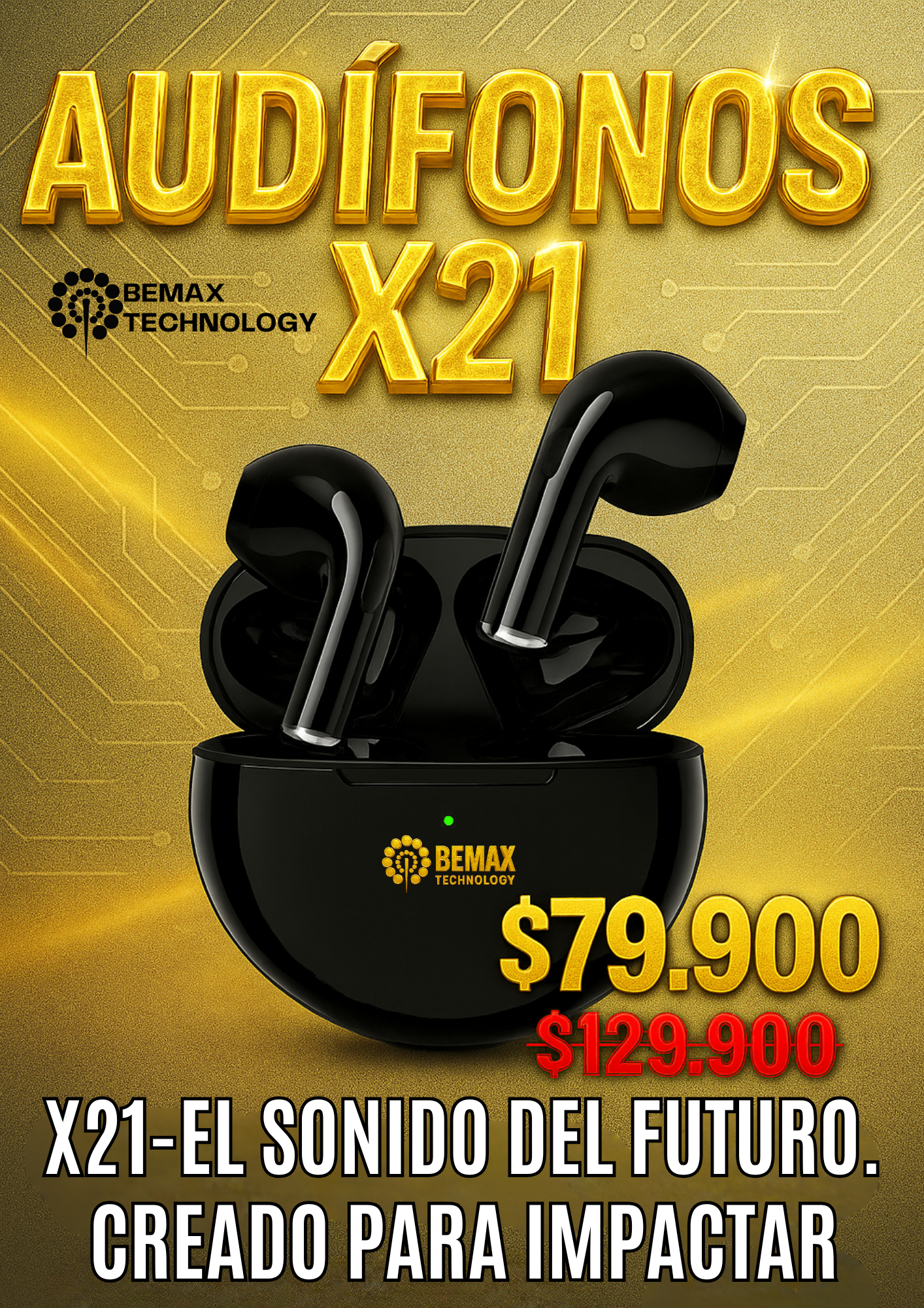 Audífonos Bluetooth x21⚡